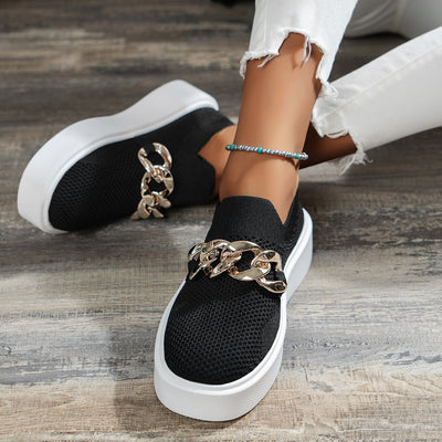 Trendy Women's Chain Mesh Flats 2026 – Lightweight Jelly Shoes for Summer (Sizes 5-10)