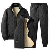 Premium Men's Thermal 3-Piece Suit for Autumn & Winter - Warm Hooded Wool Set