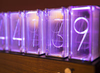 Vintage Nixie Tube Clock with 16M Colors | USB-Powered LED Night Light & Bedroom Decor