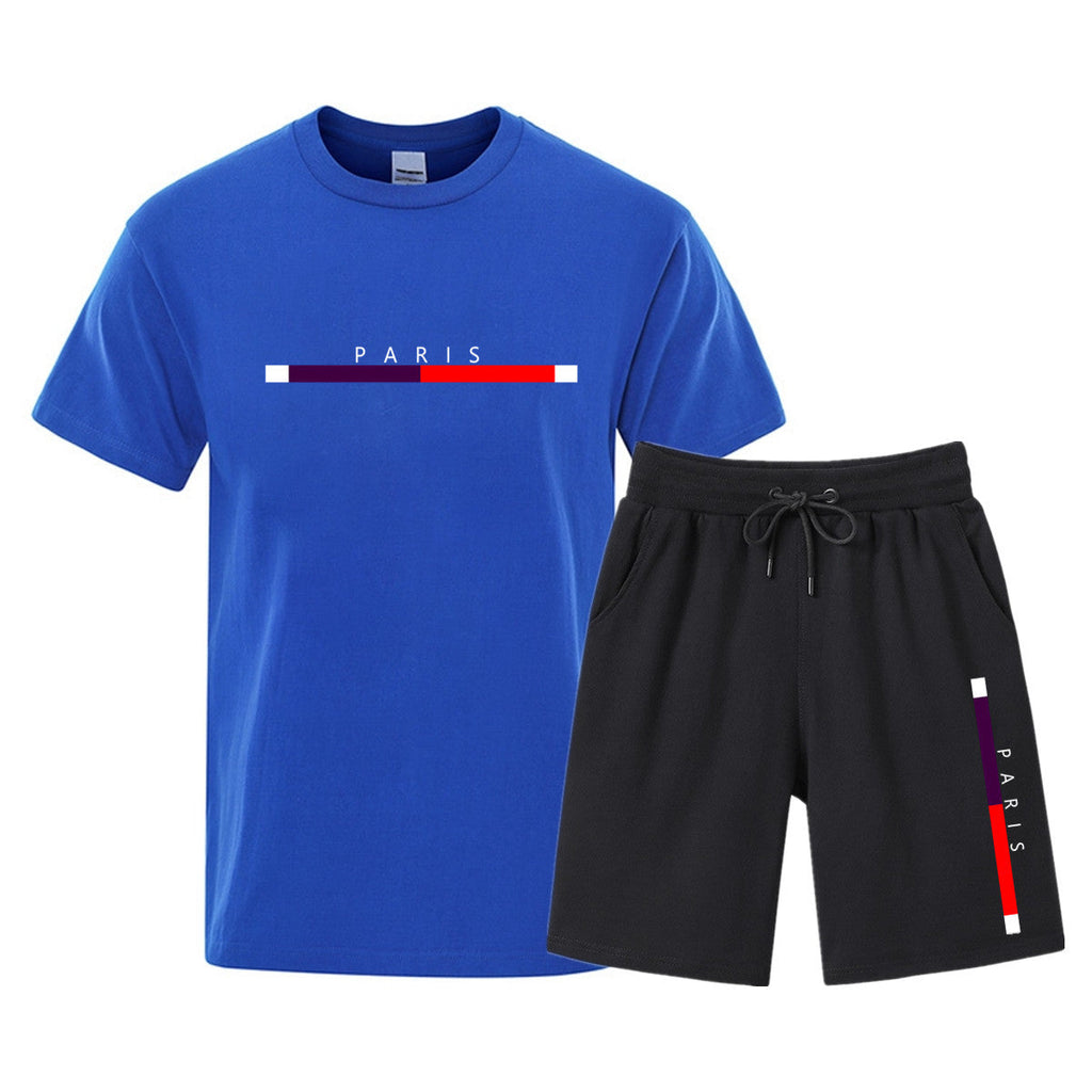 Men’s Cotton T‑Shirt & Shorts Set – Casual Printed Two‑Piece Outfit for Sports & Leisure (S–3XL) What Else You Got?