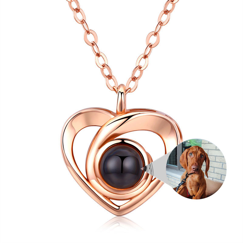 S925 Silver Romantic Photo Projection Necklace Heart Shaped Pendant Necklace What Else You Got?