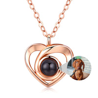 Eternal Love Keepsake: S925 Sterling Silver Heart Photo Projection Necklace - Perfect Romantic Gift for Her