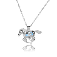 Glow-in-the-Dark Rainbow Pony Necklace – Luminous Pendant for Kids & Teens