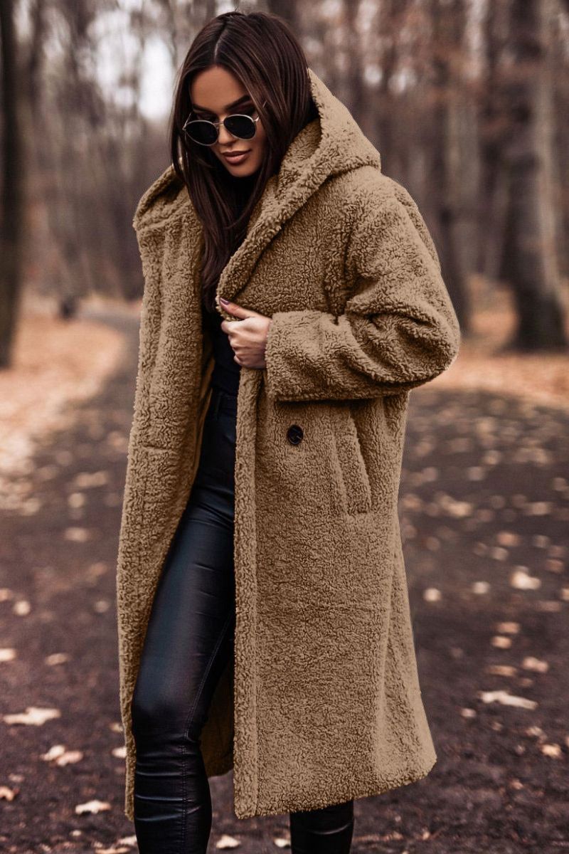Autumn Winter Fashion Elegant Long Coat Woman Plush Warm Faux Fleece Coat Women Teddy Jacket Female Teddy Coat Outwear Ladies What Else You Got?