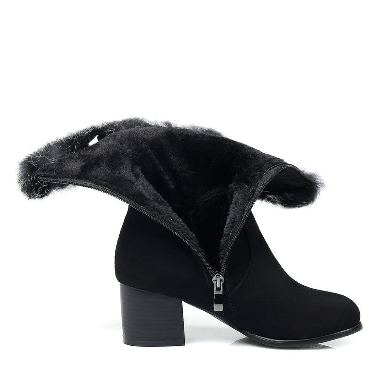 Suede rabbit fur mid-tube snow boots What Else You Got?