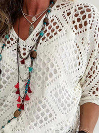 Women's Long Sleeve Knit Pullover – Beach Cover-Up Top