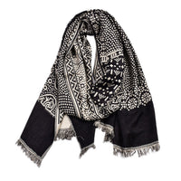 Ethnic Yarn-Dyed Totem Scarf – Unisex Rayon Winter Scarf 65 × 195 cm
