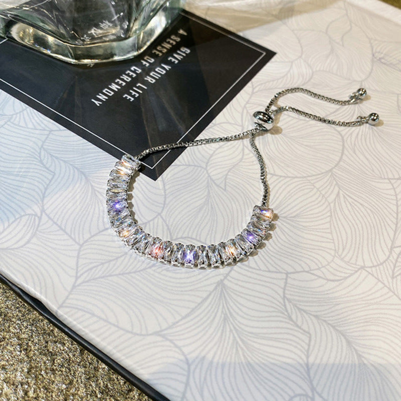 Shiny Rhinestone Adjustable Bracelet – Sparkling Crystal Bling Fashion Jewelry for Women What Else You Got?