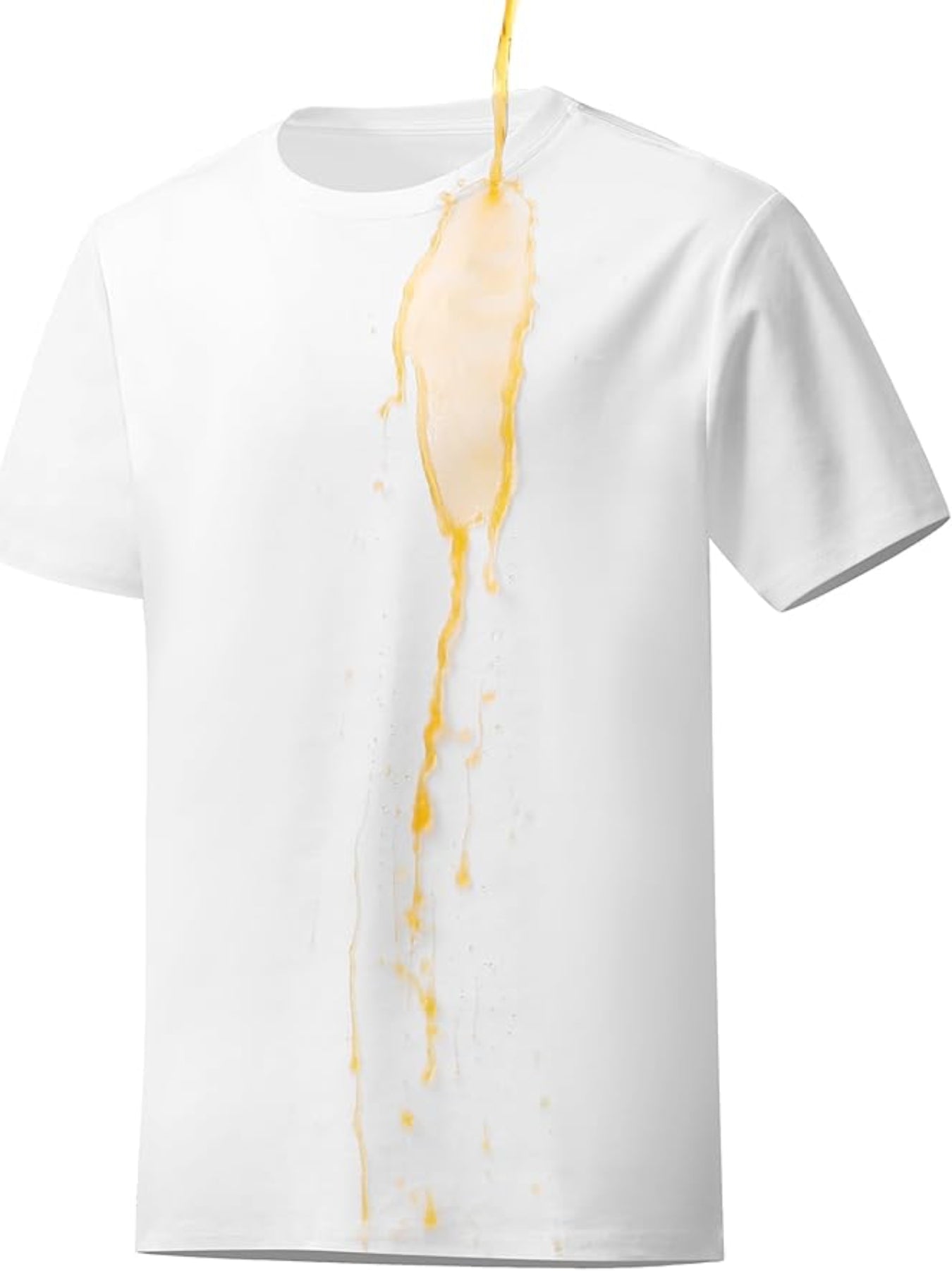 Men’s Water‑Repellent White Crewneck T‑Shirt – Stretch Cotton Sorona Blend (Stain‑Resistant) What Else You Got?