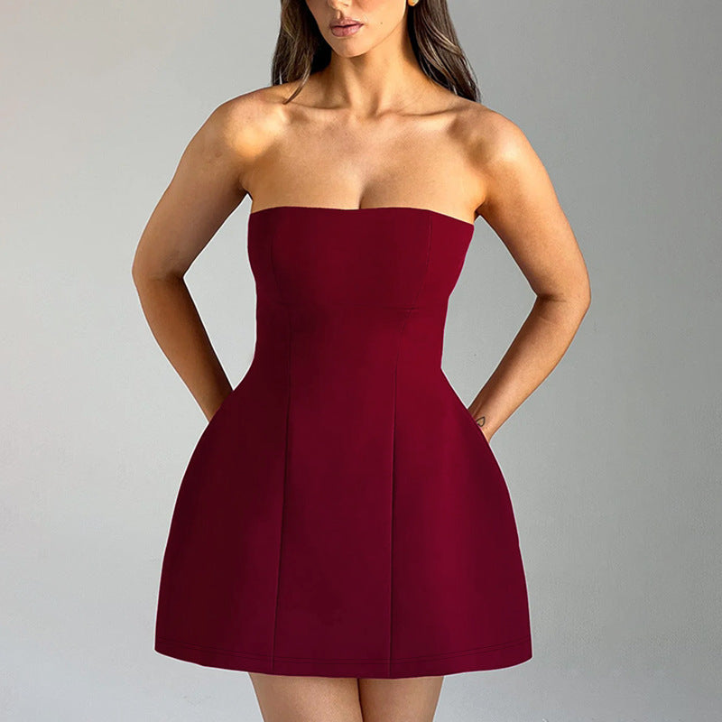 Fashion Tube Dress Summer Solid Color Sasual Backless Slim Short Dresses Party Womens Clothing What Else You Got?