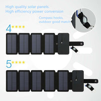 Portable Solar Power Bank - 9W Folding Charger for Hiking, Camping & Travel - 5V 2.1A USB Output - God's Gift of Sustainable Energy