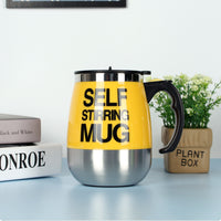 Self-Stirring Coffee Mug – Automatic Mixing Stainless Steel Cup