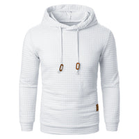 Men's Premium Jacquard Hooded Sweater - Warm Long-Sleeve Hoodie for Comfort & Style
