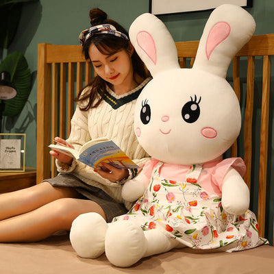 Adorable Flower Skirt Rabbit Plush Pillow - Perfect Christian Gift for Kids