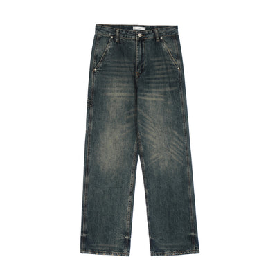 Men's Vintage Worn Jeans – Distressed Casual Fit