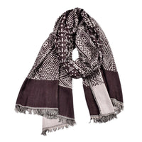 Ethnic Yarn-Dyed Totem Scarf – Unisex Rayon Winter Scarf 65 × 195 cm