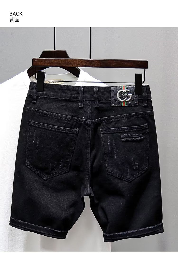 Summer Ripped Thin Denim Shorts Men What Else You Got?