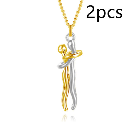 Love Hug Necklace Unisex Men Women Couple Jewelry Simple Temperament Clavicle Chain Valentines Day Lover Gift What Else You Got?