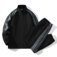 Christian Gentleman's Fashion: Trendy Stand Collar Casual Two-Piece Set