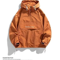 Men’s Half-Zip Hooded Pullover – Lightweight Polyester Sweatshirt M–3XL