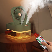 Blessed Comfort 2.5L Portable Humidifier Fan with Night Light & Remote - Summer Cooling & Humidifying Appliance