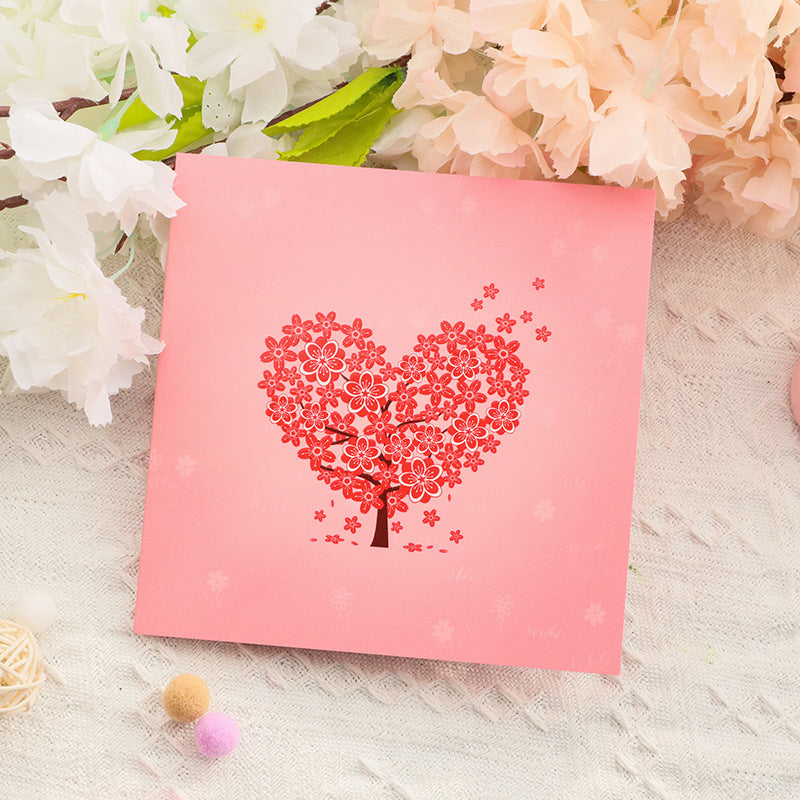Valentine's Day Stereoscopic Greeting Cards Love Cherry Tree Paper What Else You Got?