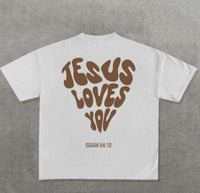 Faith-Driven Streetwear: Gothic 'Child of God' Oversized T-Shirt for Men