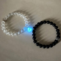Handmade Crown Beaded Couple Bracelets – Glow-in-the-Dark Matching Set