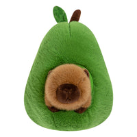 Adorable Capybara & Avocado Plush Pillow – Soft Stuffed Animal Cushion Gift for Kids & Animal Lovers
