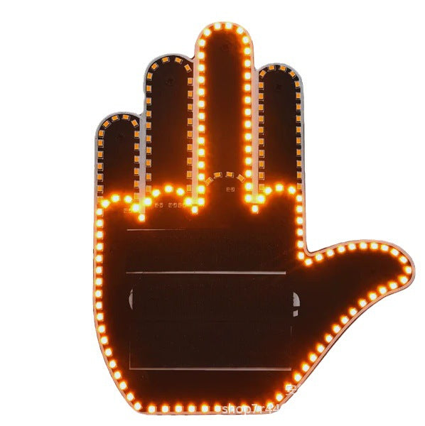 Funny New LED Illuminated Gesture Light Car Finger Light With Remote Road Rage Signs Middle Finger Gesture Light Hand Lamp What Else You Got?