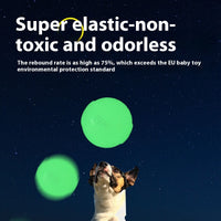 Glow-in-the-Dark Puppy Chew Ball – Durable Light-Up Rubber Toy for Playtime