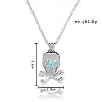 Spooktacular Glow-in-the-Dark Skull Necklace - Perfect for Halloween & Christian Fun!