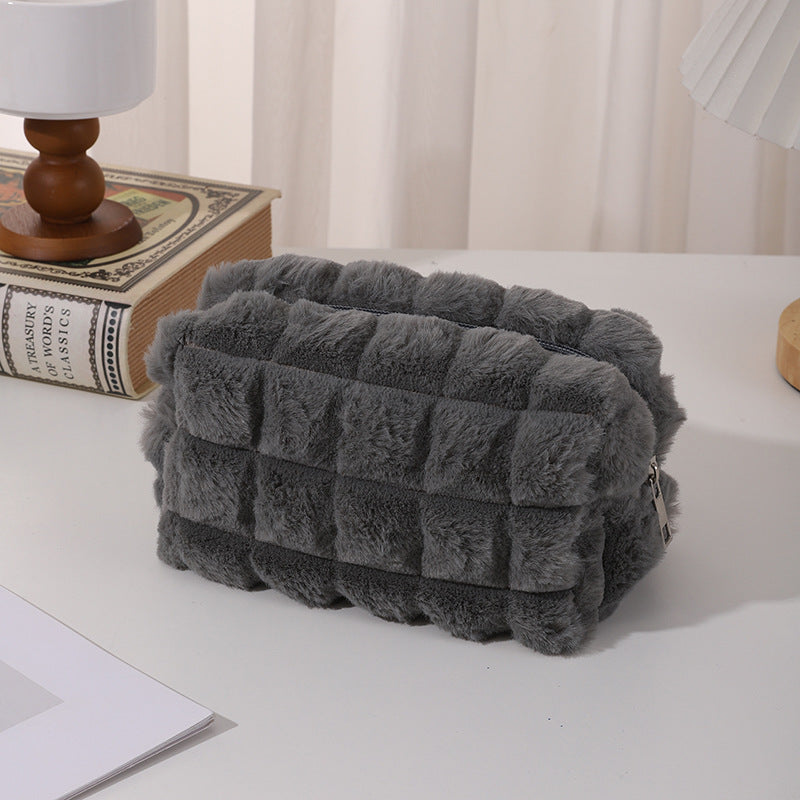 Plush Maillard‑Style Pencil Case – Soft Korean‑Style Stationery Pouch for Students What Else You Got?