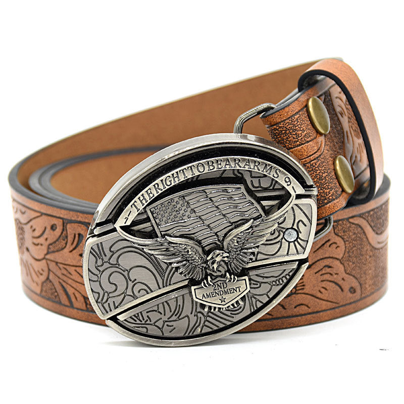 Personality Student Trendy Printing Engraving Smooth Buckle Knife Embossing Belt What Else You Got?