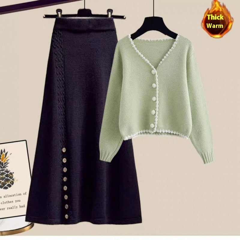 Winter Sweater Coat This Year Popular Skirt Two-piece Set What Else You Got?