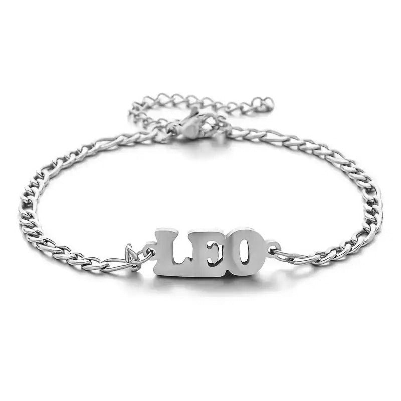 Stainless Steel Zodiac Letter Bracelet What Else You Got?