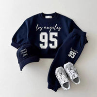 Adorable Kids' Casual 2-Piece Sweatshirt & Pants Set – Soft Cotton Unisex Outfit