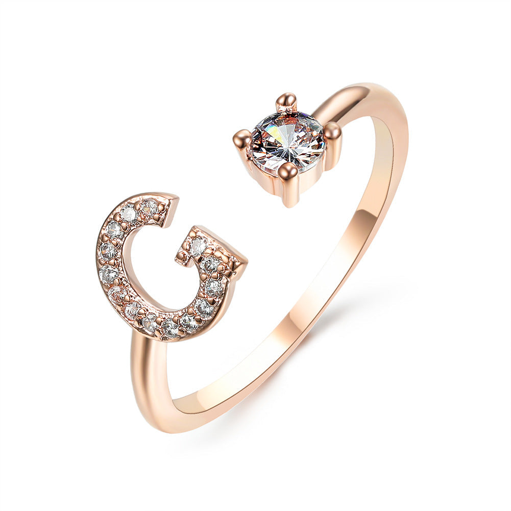 New Design Adjustable 26 Initial Letter Ring Fashion Jewelry For Women Simple Elegant Jewelry What Else You Got?