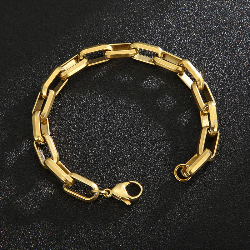 Men's Titanium Steel Bracelet Ins Niche Design Hip-hop Geometric Bracelet What Else You Got?