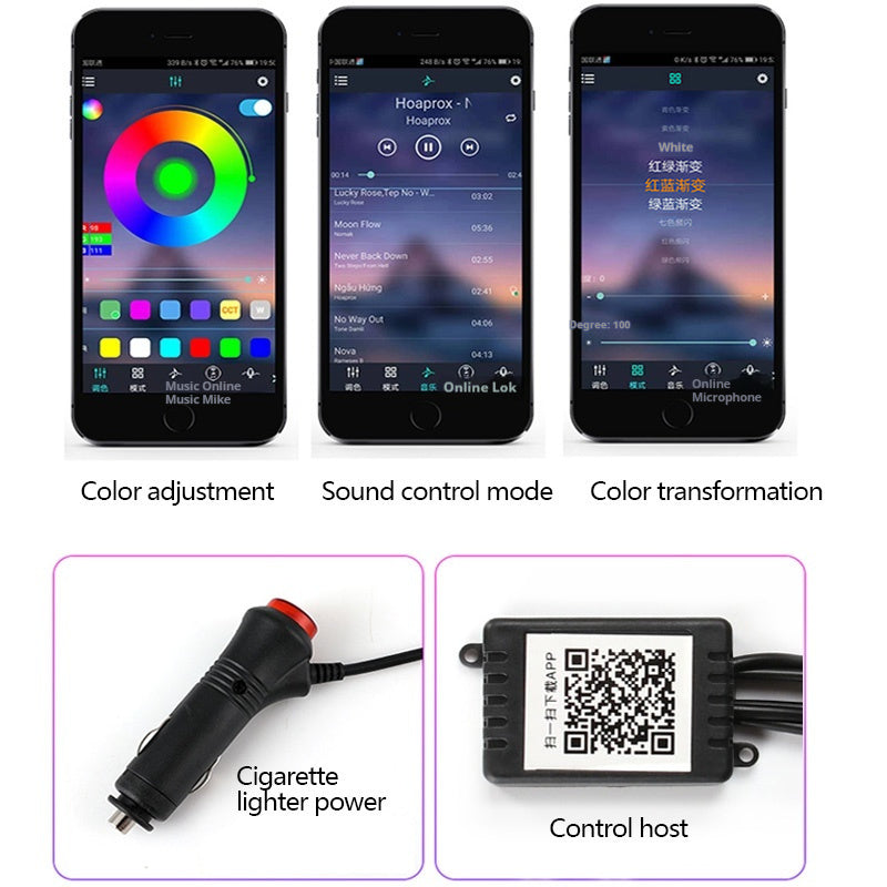 Car Fiber Optic Ambient Light Modified Car Interior Cool Light APP Rhythm Light What Else You Got?