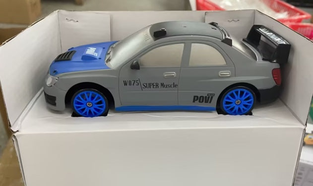 2.4GHz 1:24 4WD RC Drift Car with LED Lights – High-Speed Remote Control Racing Car for Kids (Rechargeable, Cones Included) What Else You Got?