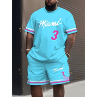 Men's Christian Casual 3D Printed T-Shirt & Shorts Two-Piece Set - Summer Sports Outfit