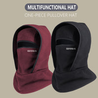 Cozy Winter Fleece Hat & Scarf Set - Unisex Thermal Headgear for Cold Weather