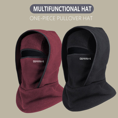 Cozy Winter Fleece Hat & Scarf Set - Unisex Thermal Headgear for Cold Weather