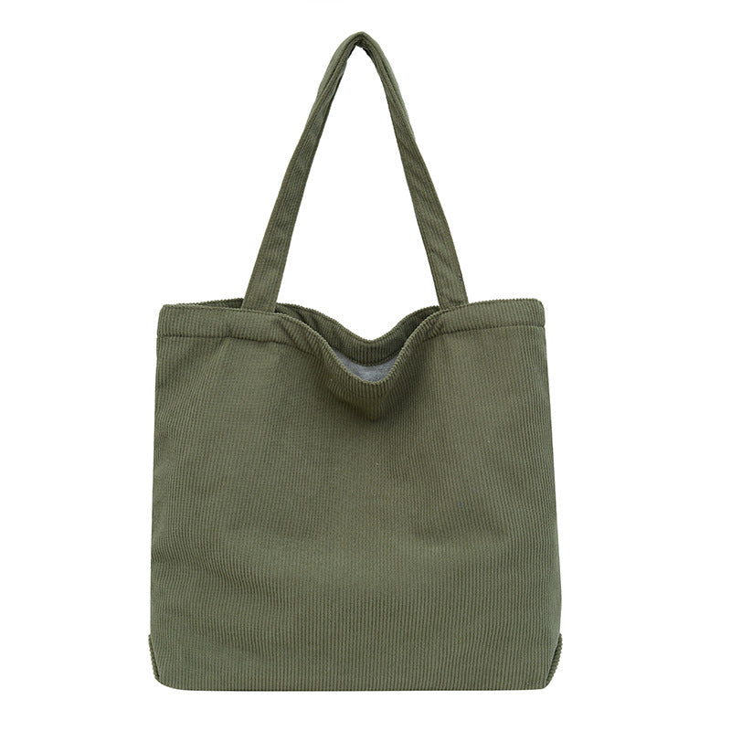 Large-Capacity Corduroy Tote Bag Simple And Stylish Shoulder What Else You Got?