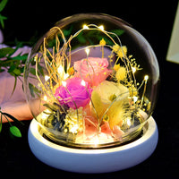 Eternal Rose Glass Cover Gift Box - Preserved Christian Floral Keepsake