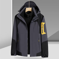 All-Weather 3-in-1 Waterproof Winter Jacket with Removable Fleece Liner - Unisex & Windproof
