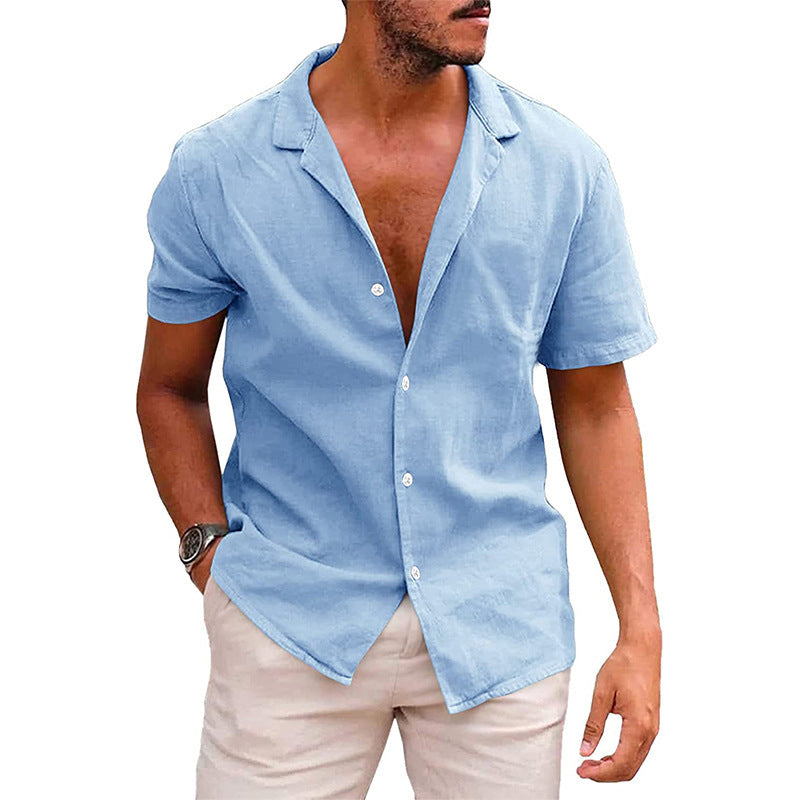 Men's Tops Casual Button Down Shirt Short Sleeve Beach Shirt Summer Mens Clothing What Else You Got?