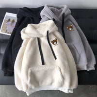Lamb Wool Embroidered Hoodie - Ultra-Soft & Warm Gift