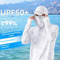 Mens Ice Silk Sun-Protective Jacket UV Protection Lightweight And Breathable